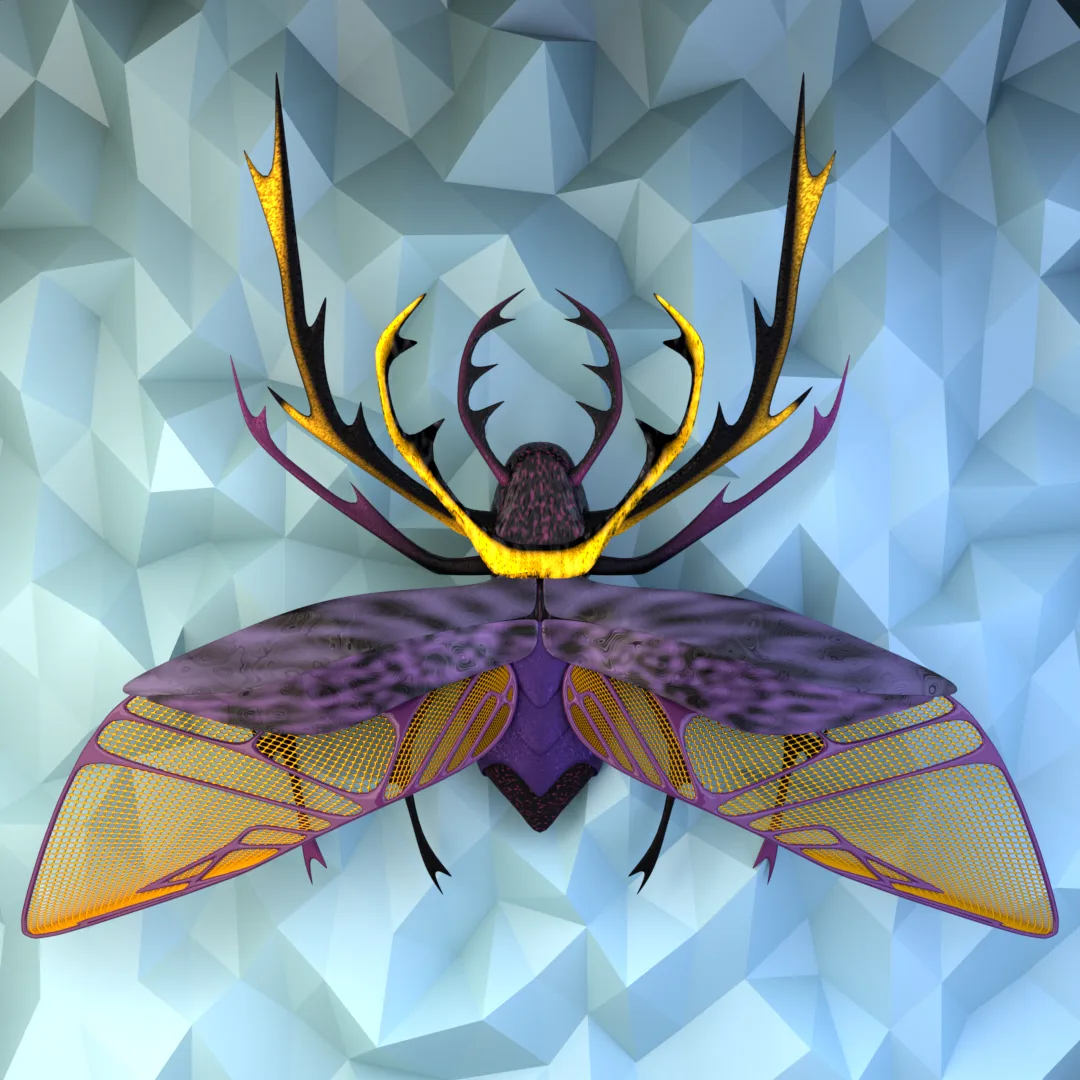 Stag beetle, full render