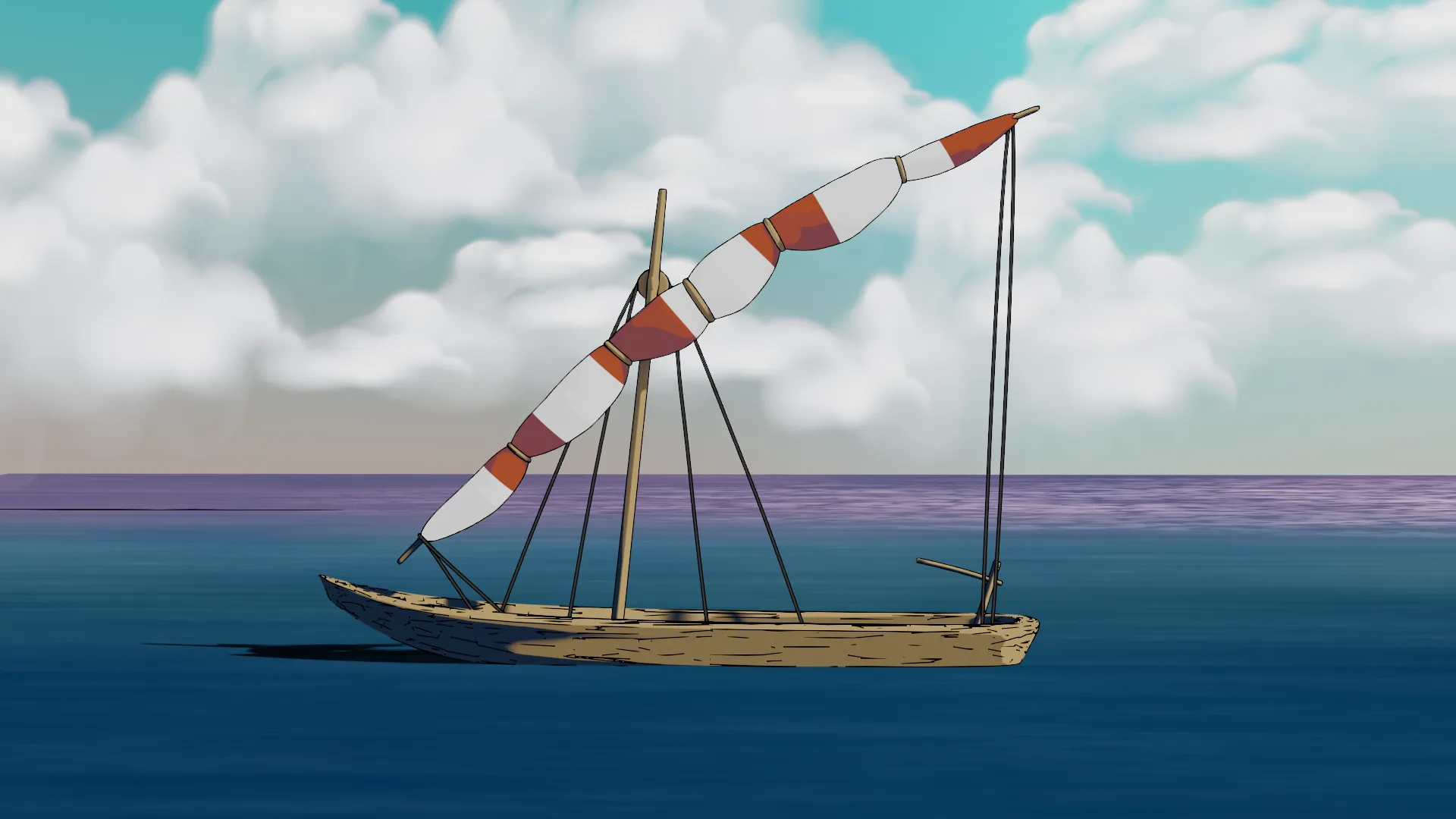 Sea boat, full render