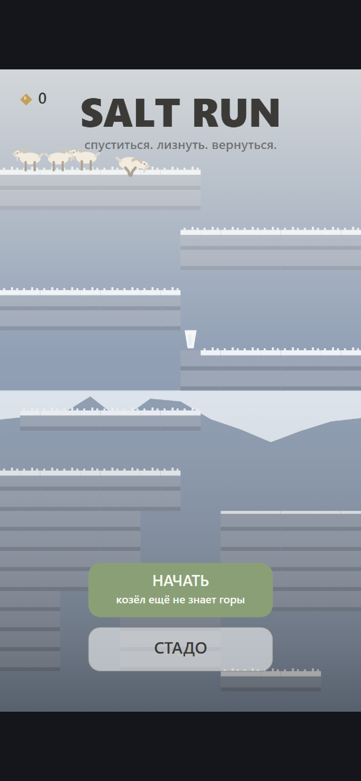 The game on a phone screen